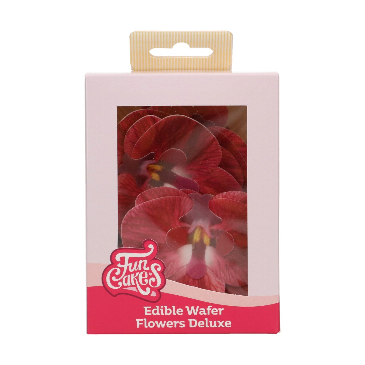 FunCakes Eetbare Papieren Bloemen Deluxe Orchidee Rood Medium pk/10
