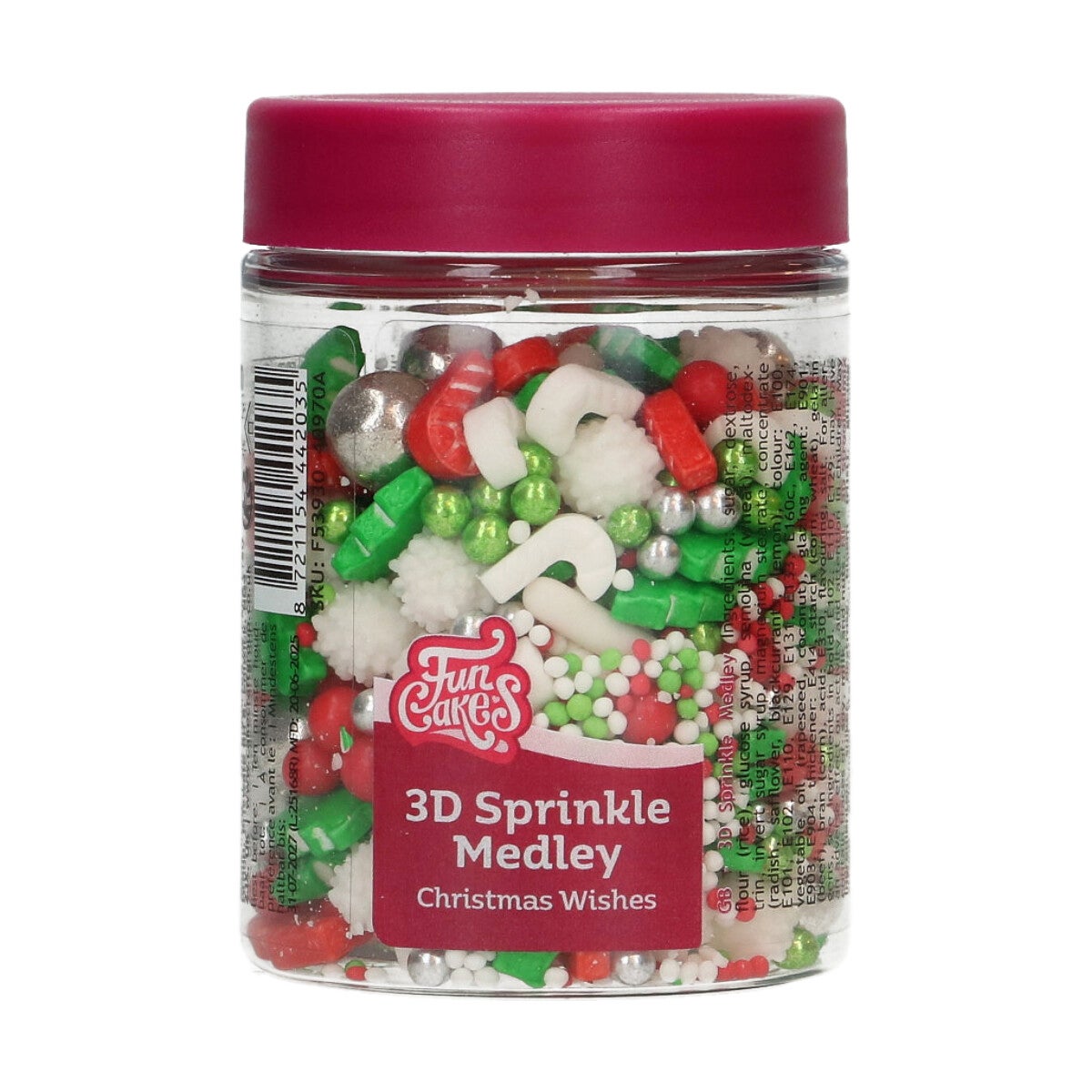 FunCakes 3D Sprinkle Medley Christmas Wishes 70 g