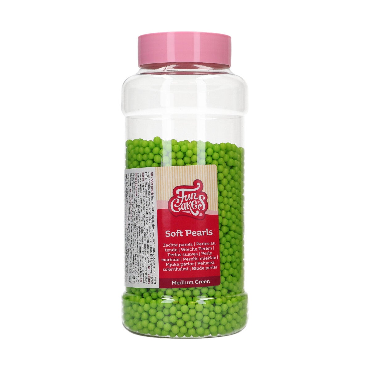 FunCakes Soft Pearls 5mm Green 500 g
