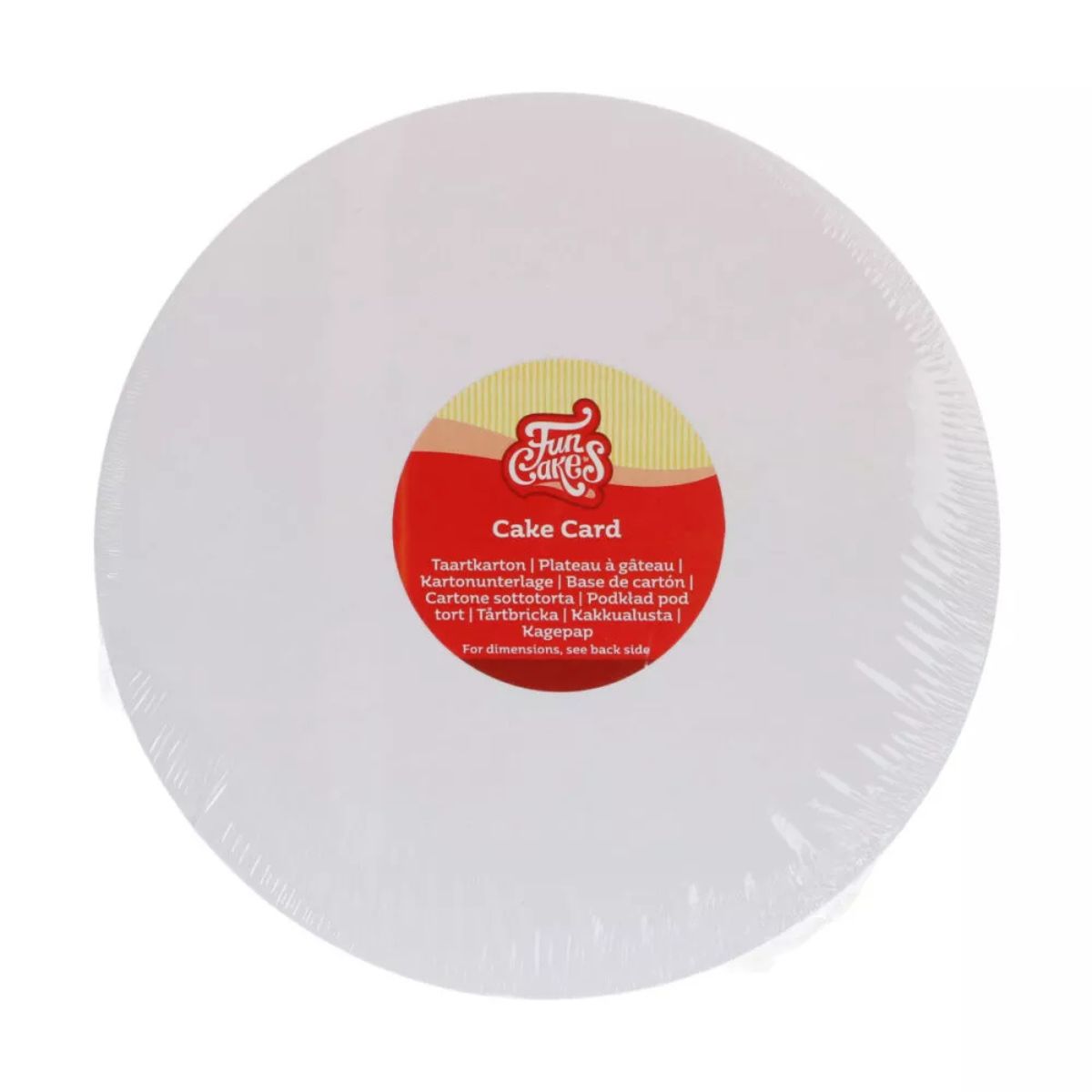 FunCakes Vetvrij Karton Rond 22 cm pk/5
