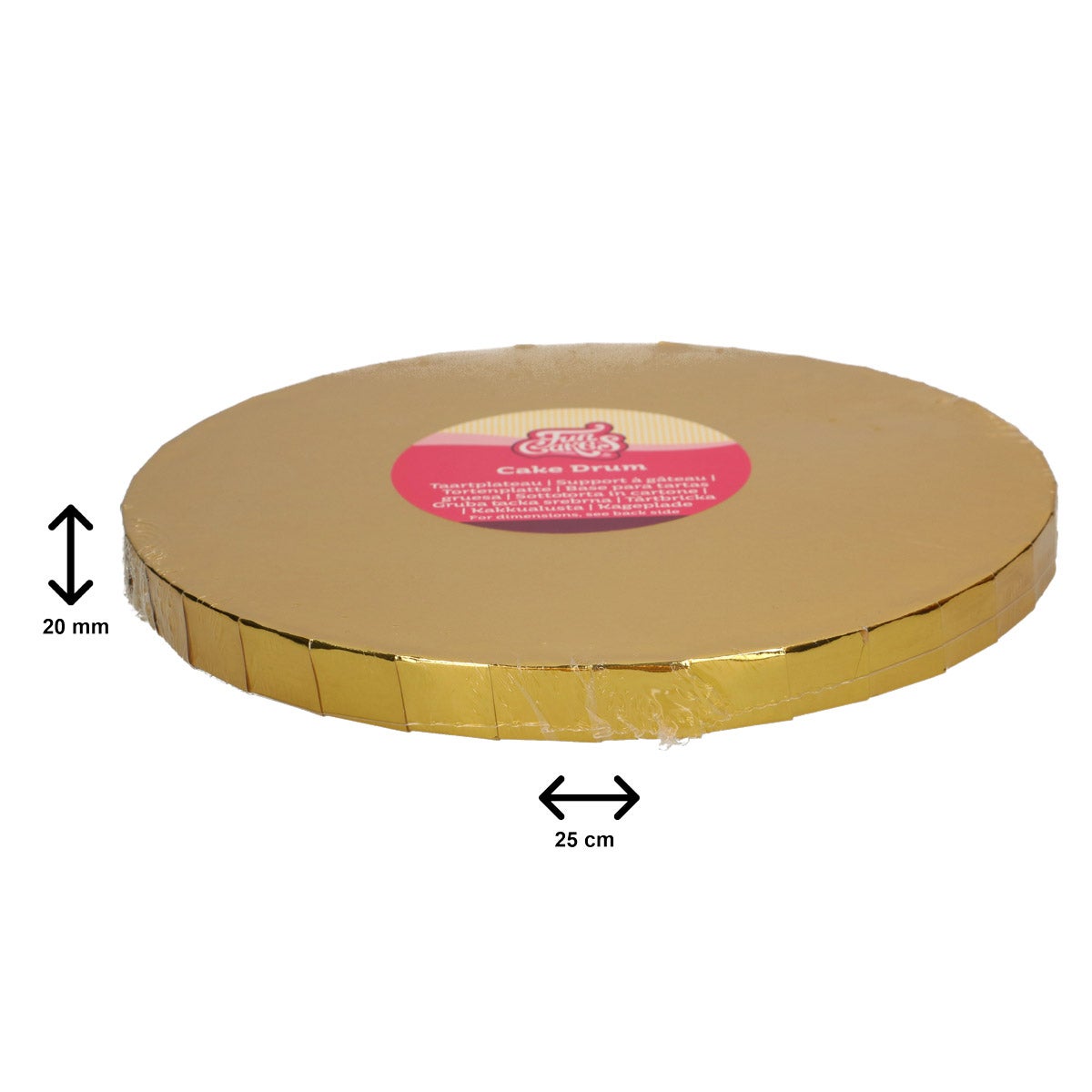 FunCakes Cake Drum Rond Ø25 cm - Goud - 20mm