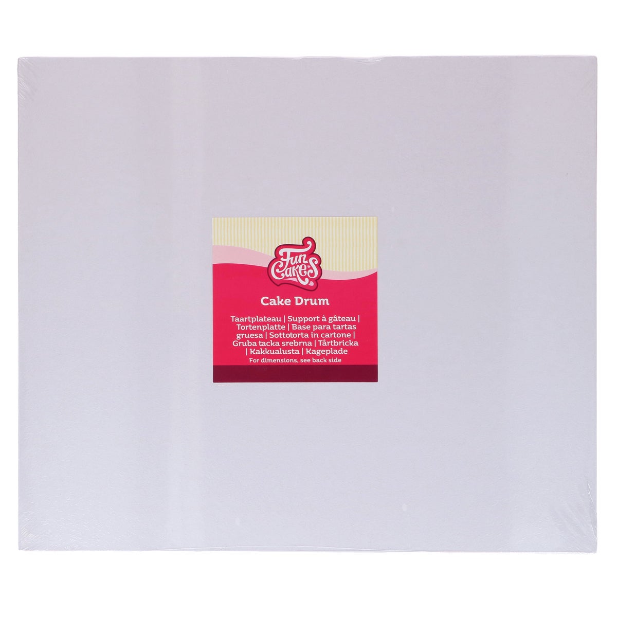 FunCakes Cake Drum Rechthoekig Wit 35 x 30 cm