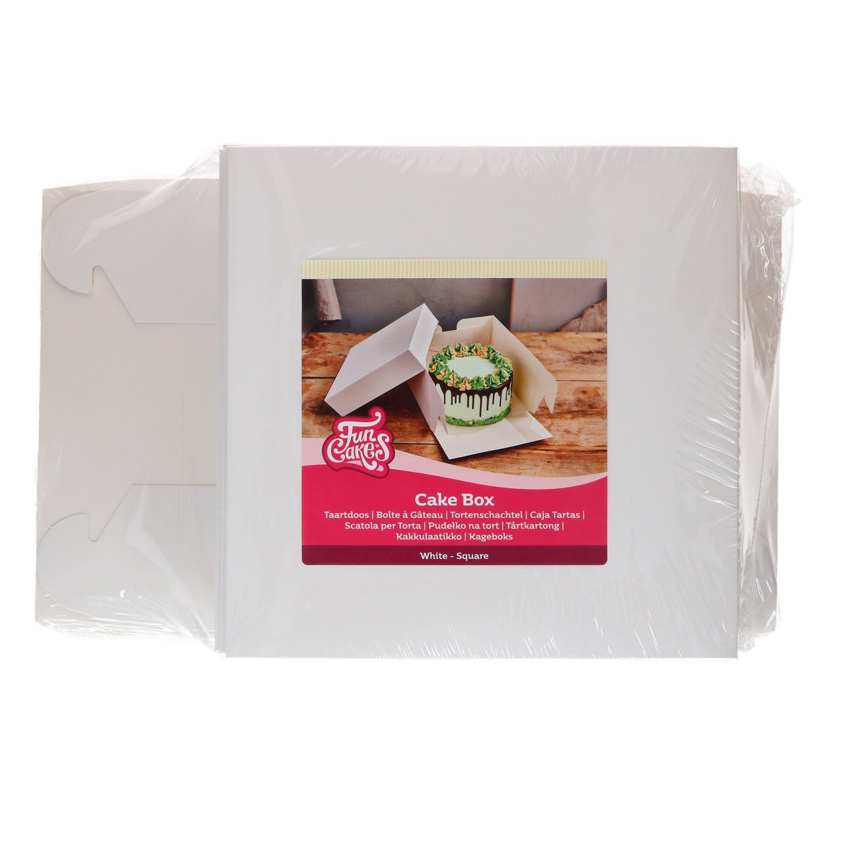 FunCakes Taartdoos Wit 30x30x8cm pk/25
