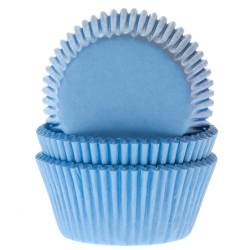 House of Marie Baking Cups Licht Blauw pk/48