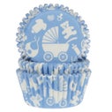 House of Marie Baking Cups Baby Blauw pk/48