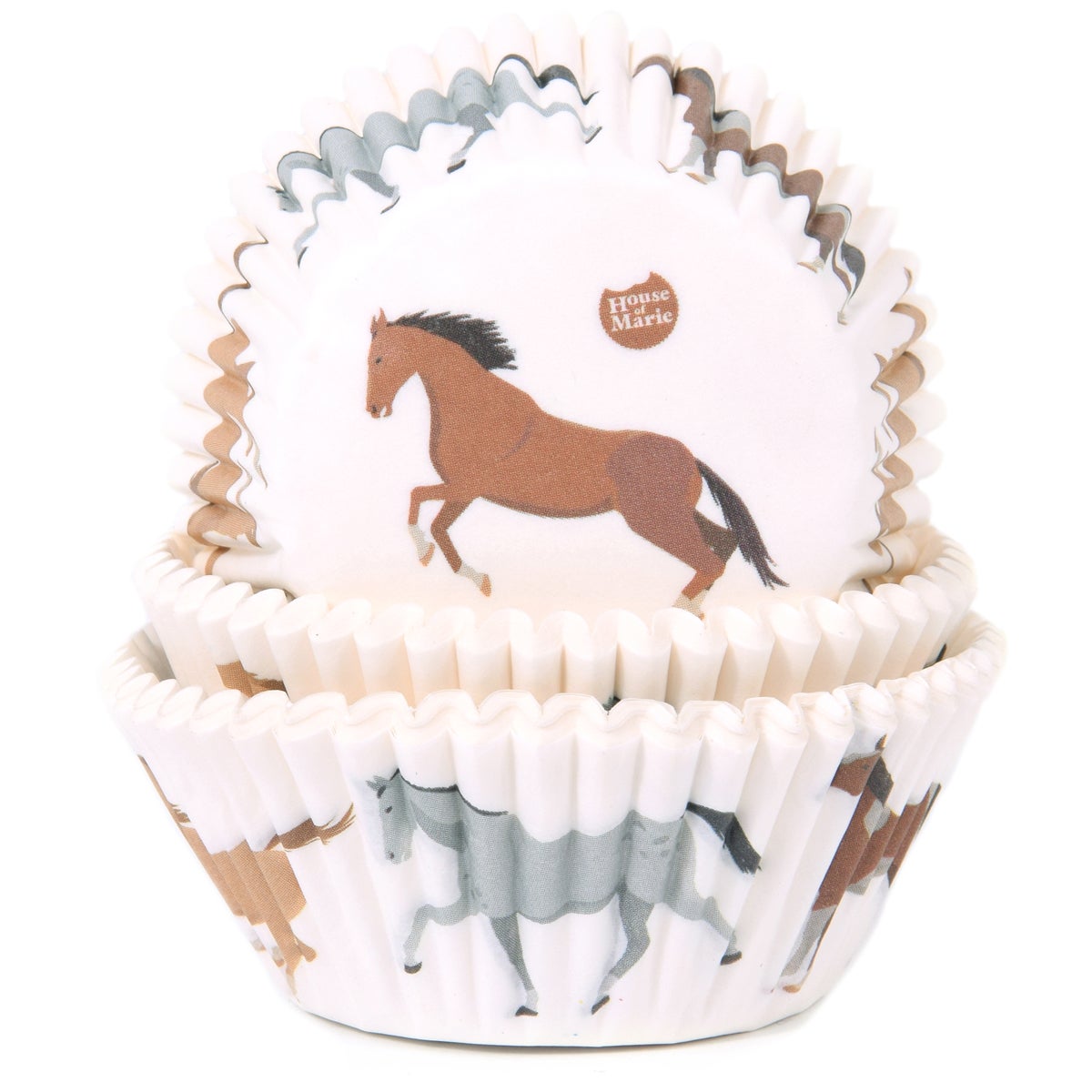 House of Marie Baking Cups Paarden pk/50