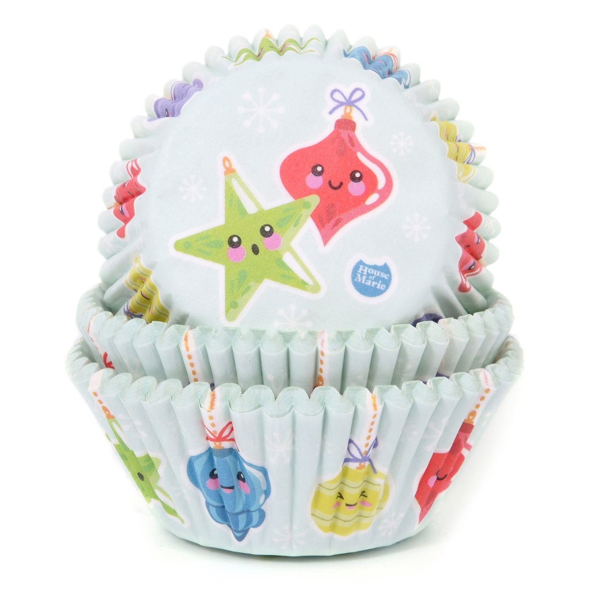 House of Marie Baking Cups Kerstballen pk/50