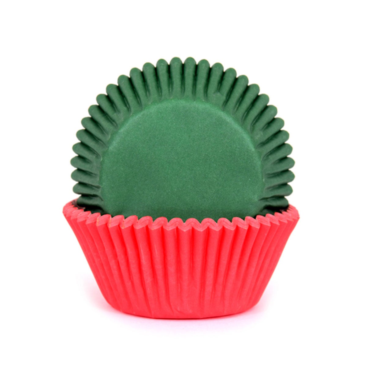 House of Marie Cupcakevormpjes Rood/Groen pk/50