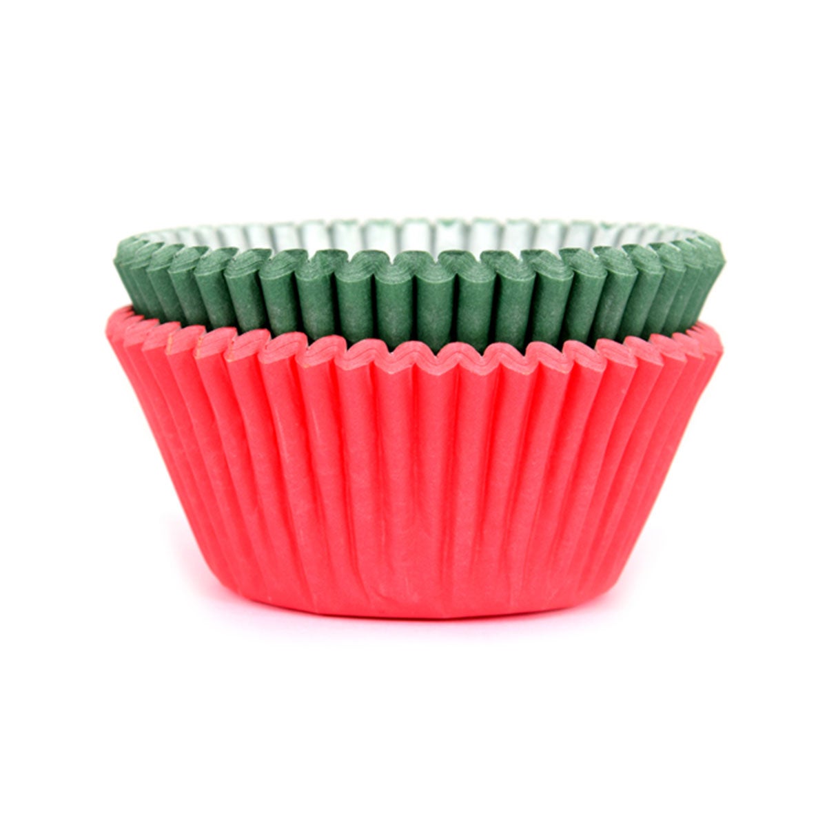 House of Marie Baking Cups Rood/Groen pk/48
