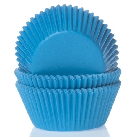 House of Marie Baking cups Cyaan blauw - pk/48