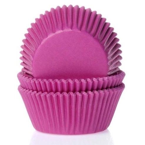 House of Marie Baking cups Fuchsia roze - pk/48