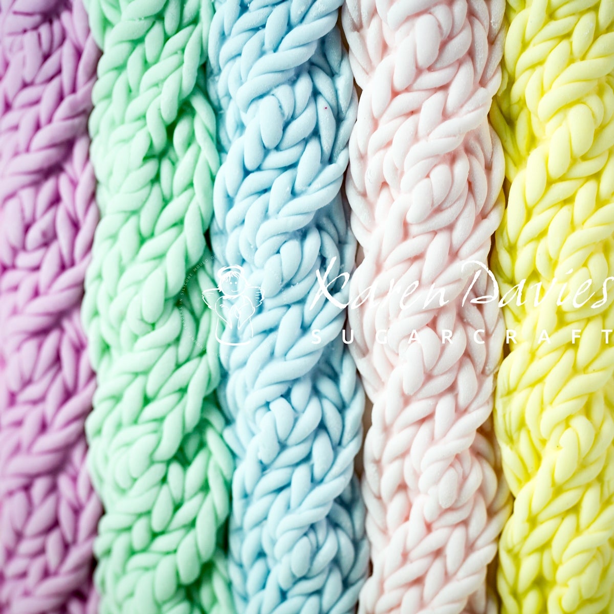 Karen Davies Siliconen Mould - Cable Knit by Alice