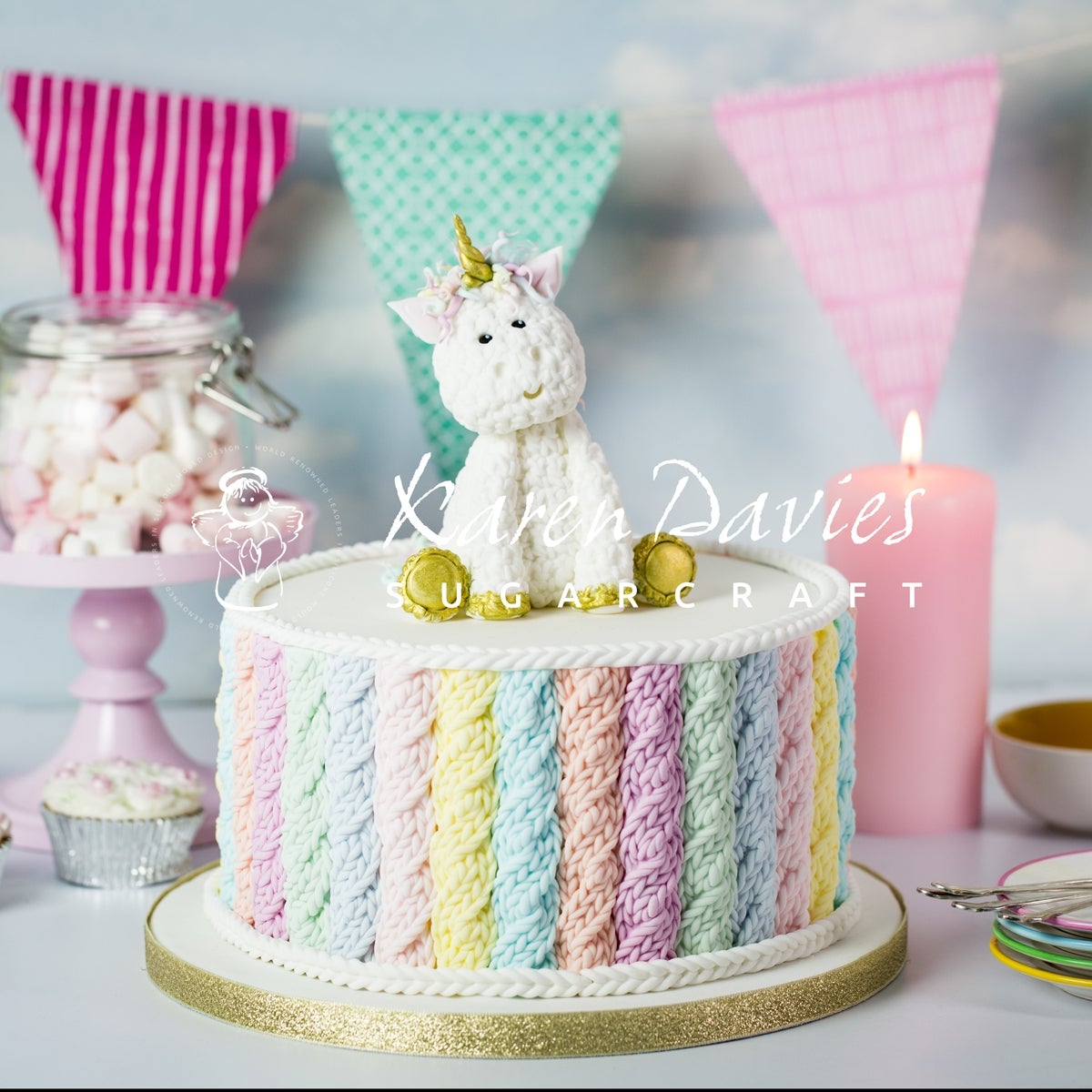 Karen Davies Siliconen Mould - Cable Knit by Alice