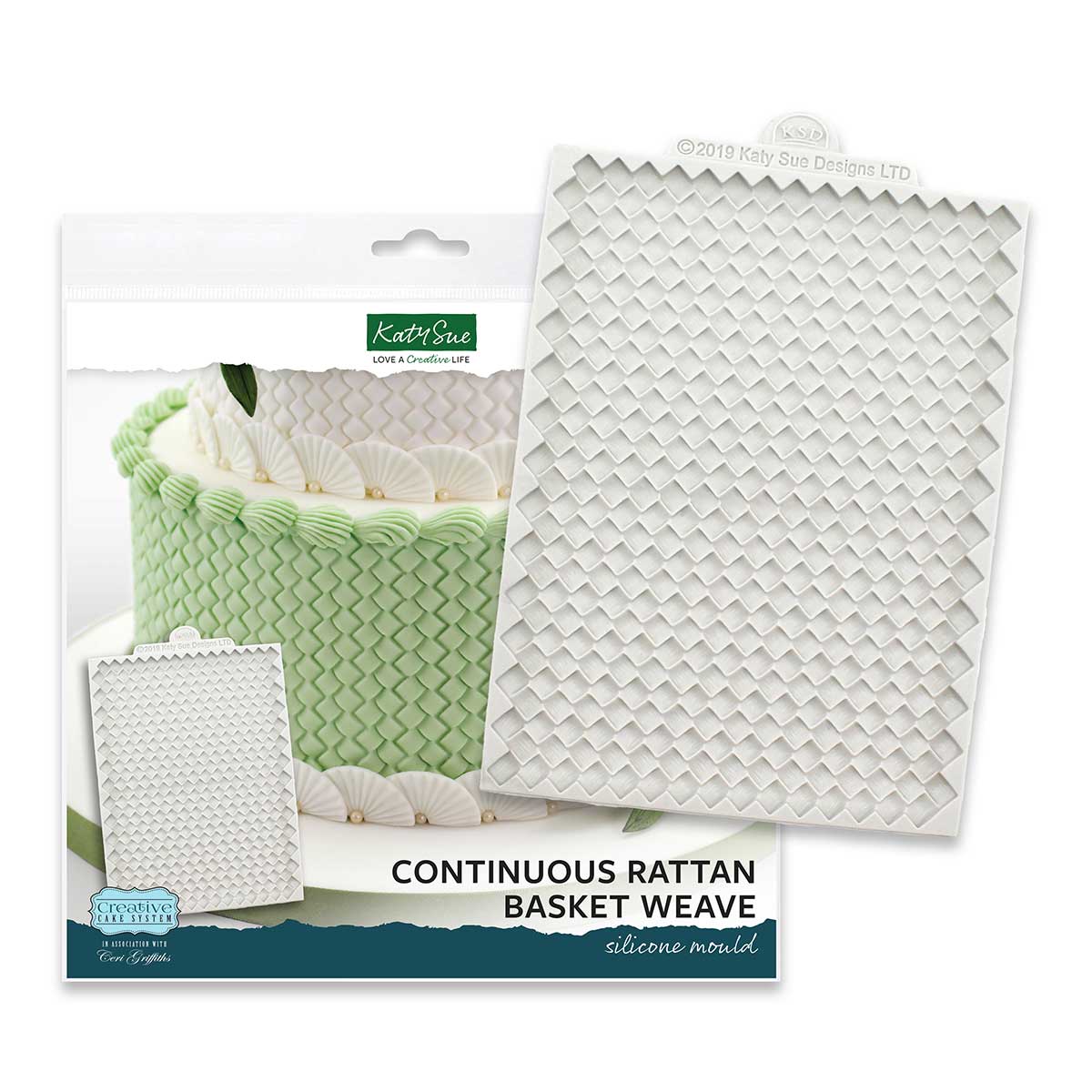 Katy Sue Mould Continuous Rattan Basket Weave