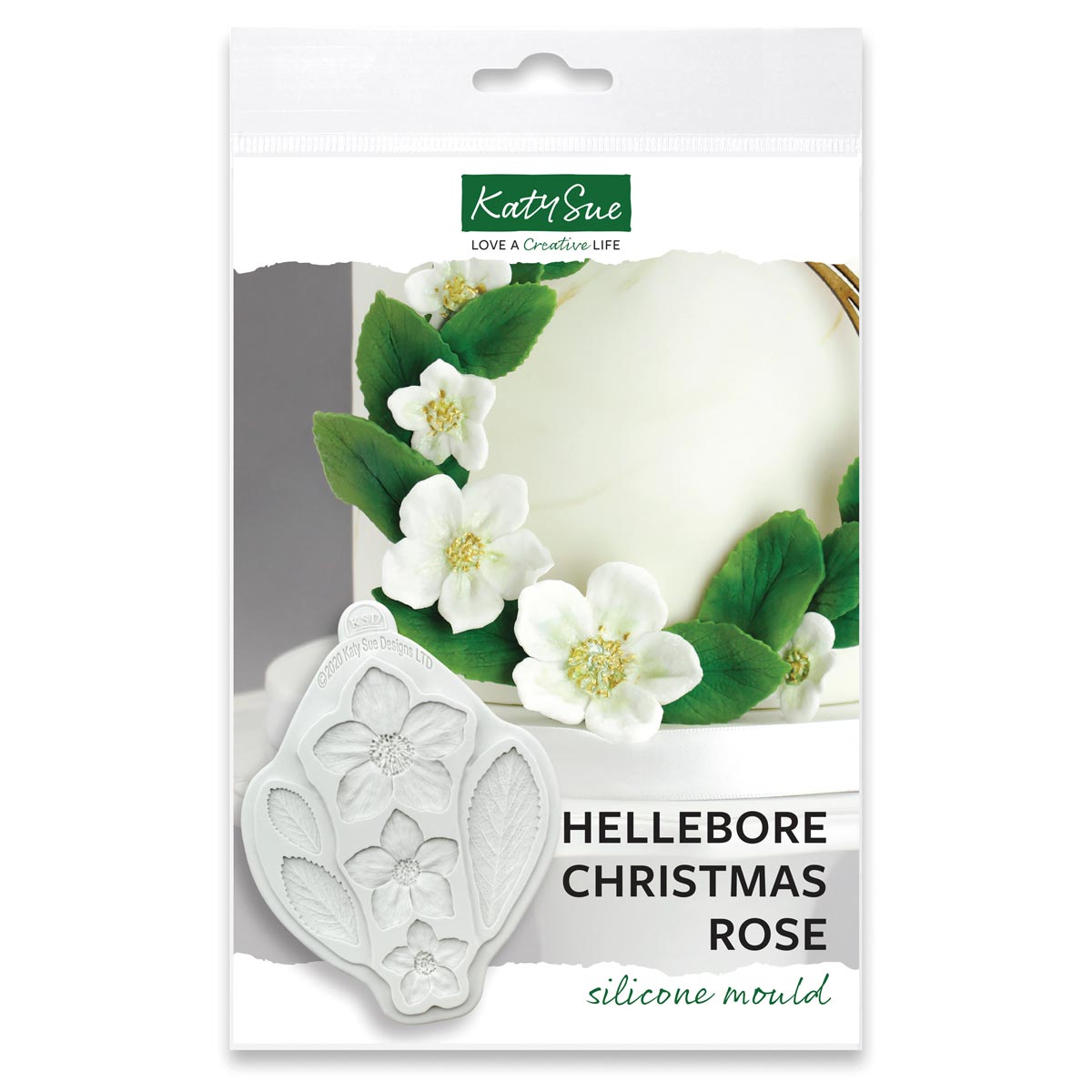 Katy Sue Siliconen Mal Hellebore - Christmas Rose