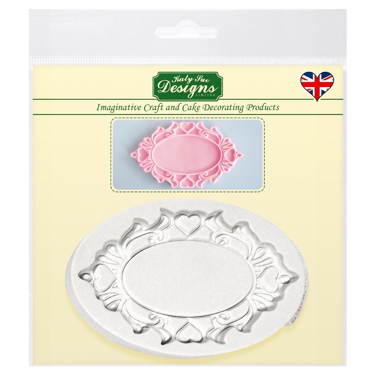Katy Sue Mould Decorative Plaque - Oval Hearts