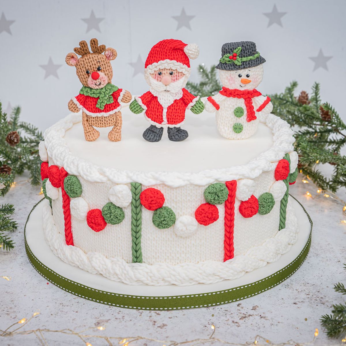 Karen Davies Silicone Mould Gebreide Kerst