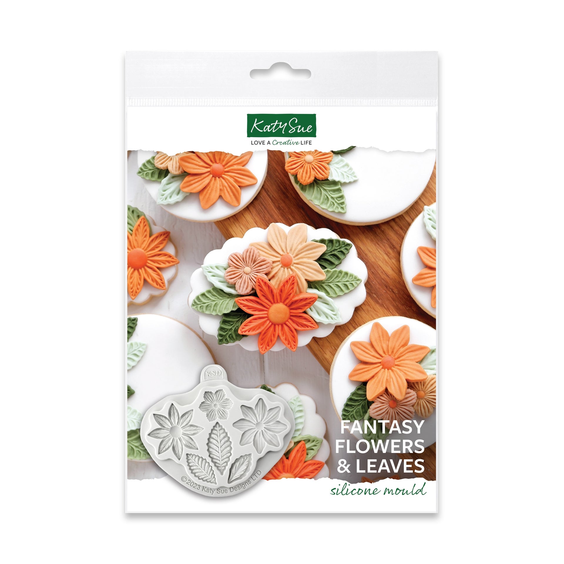 Katy Sue Silicone Mould - Fantasie Bloemen en Bladeren