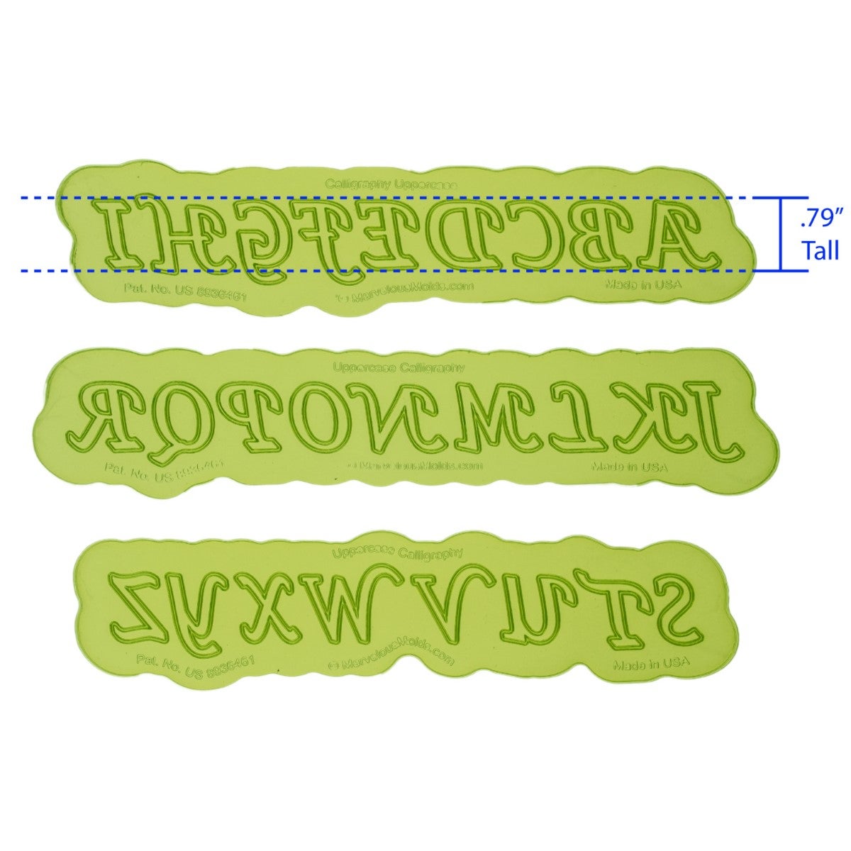 Marvelous Molds Silicone Mal - Calligraphy Uppercase Flexabet™