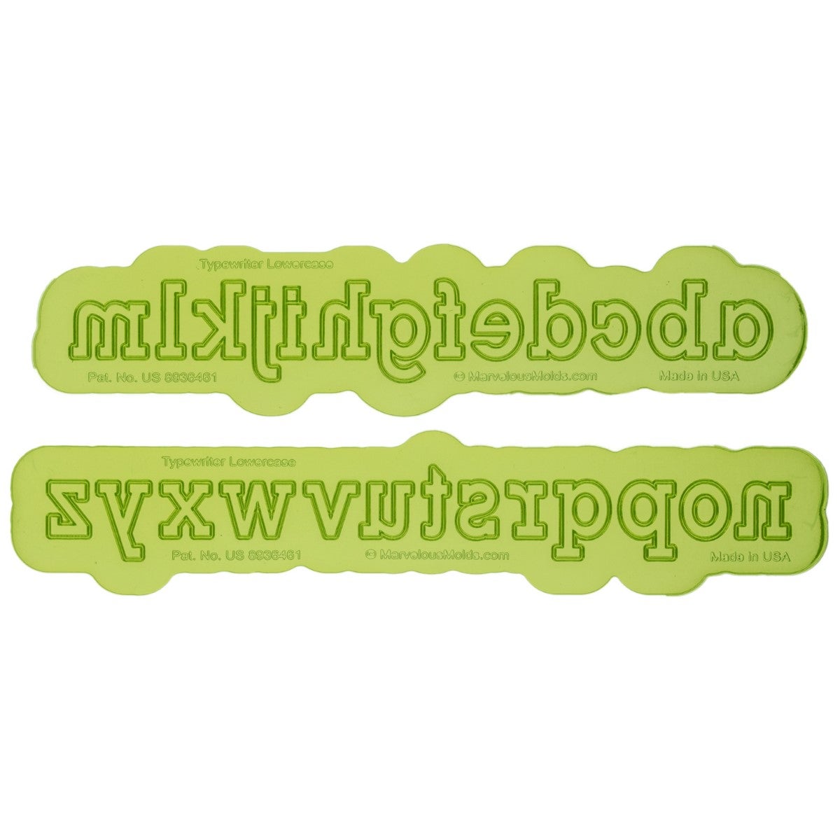 Marvelous Molds Silicone Mal - Typewriter Lowercase Flexabet™