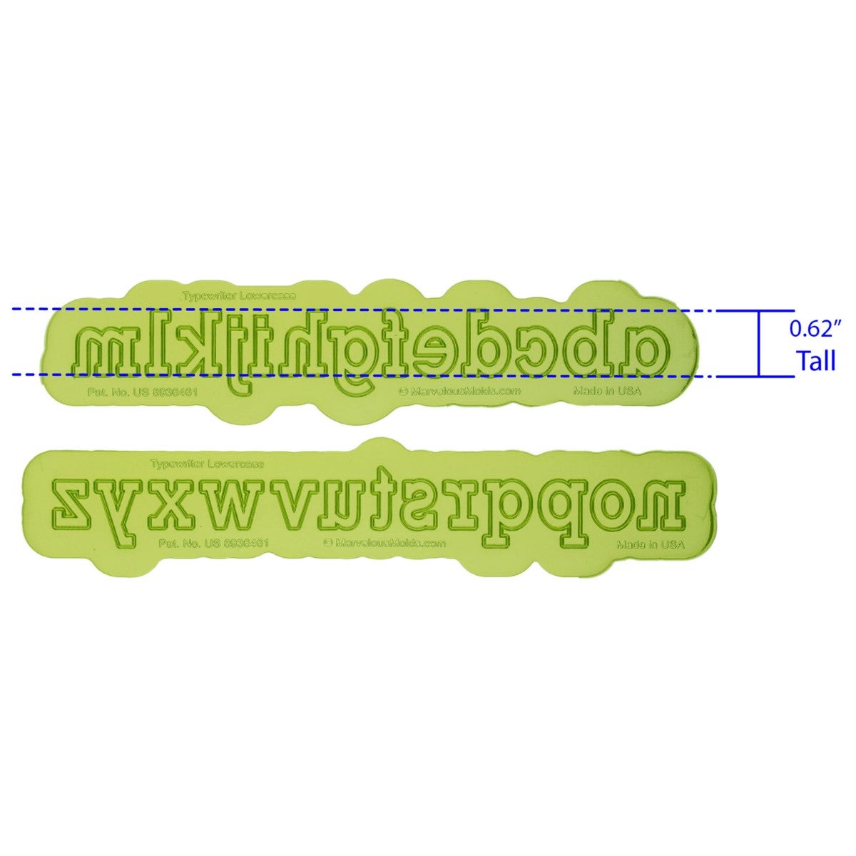 Marvelous Molds Silicone Mal - Typewriter Lowercase Flexabet™