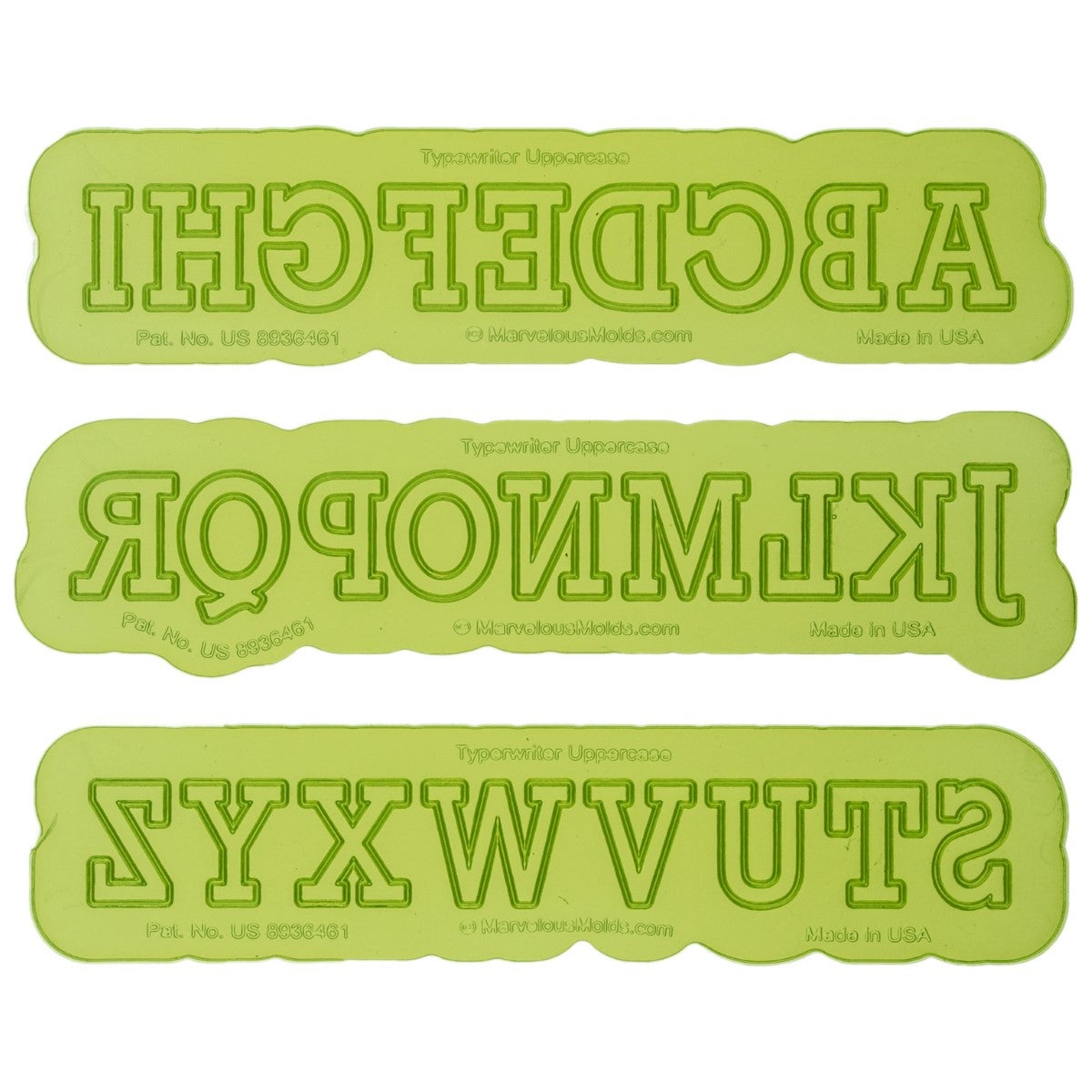 Marvelous Molds Silicone Mal - Typewriter Uppercase Flexabet™