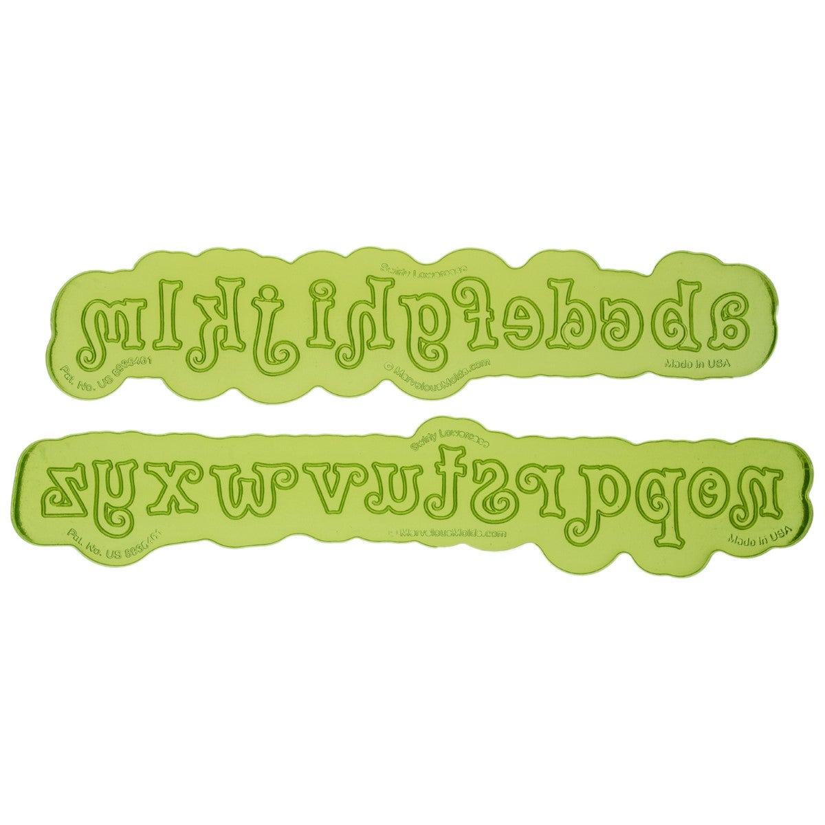 Marvelous Molds Silicone Mal - Swirly Lowercase Flexabet™