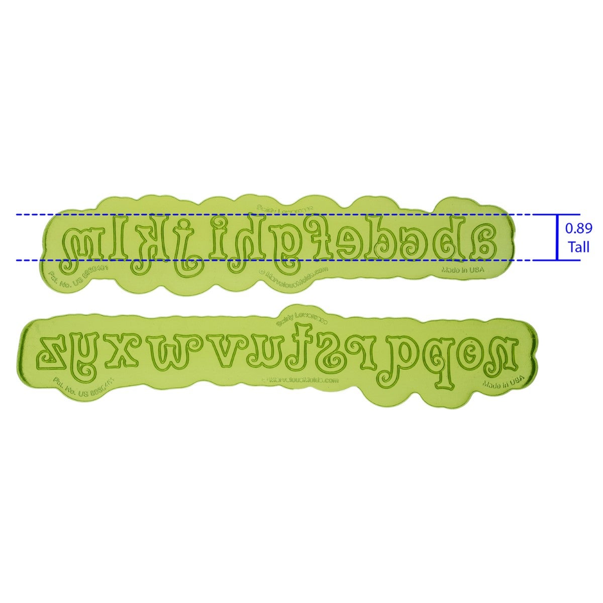 Marvelous Molds Silicone Mal - Swirly Lowercase Flexabet™