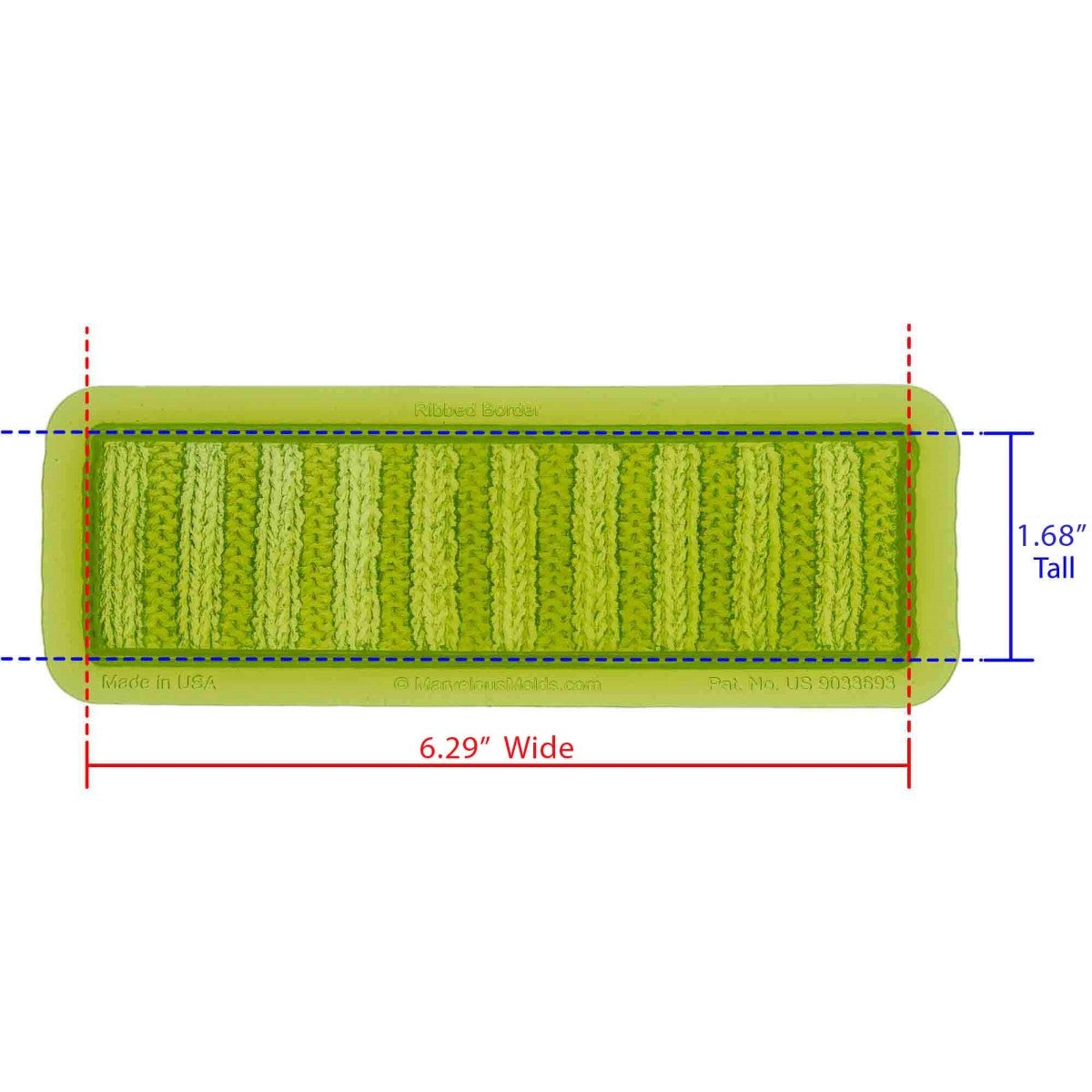 Marvelous Molds Silicone Mal - Ribbed Border Mold