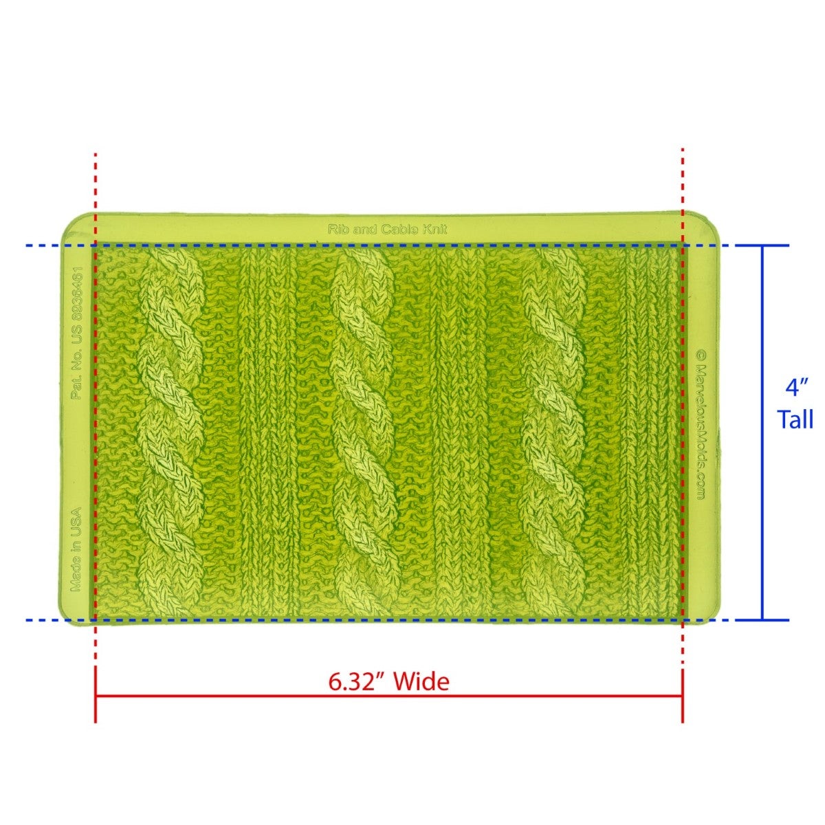 Marvelous Molds Silicone Mal - Rib & Cable Knit Simpress