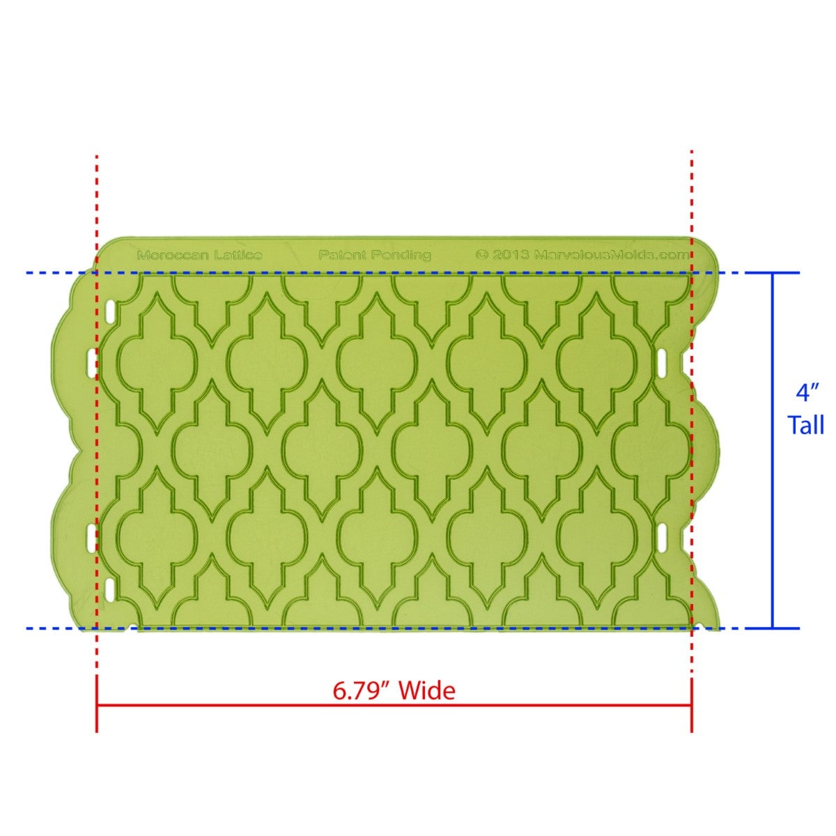 Marvelous Molds Silicone Mal - Moroccan Lattice Silicone Onlay®