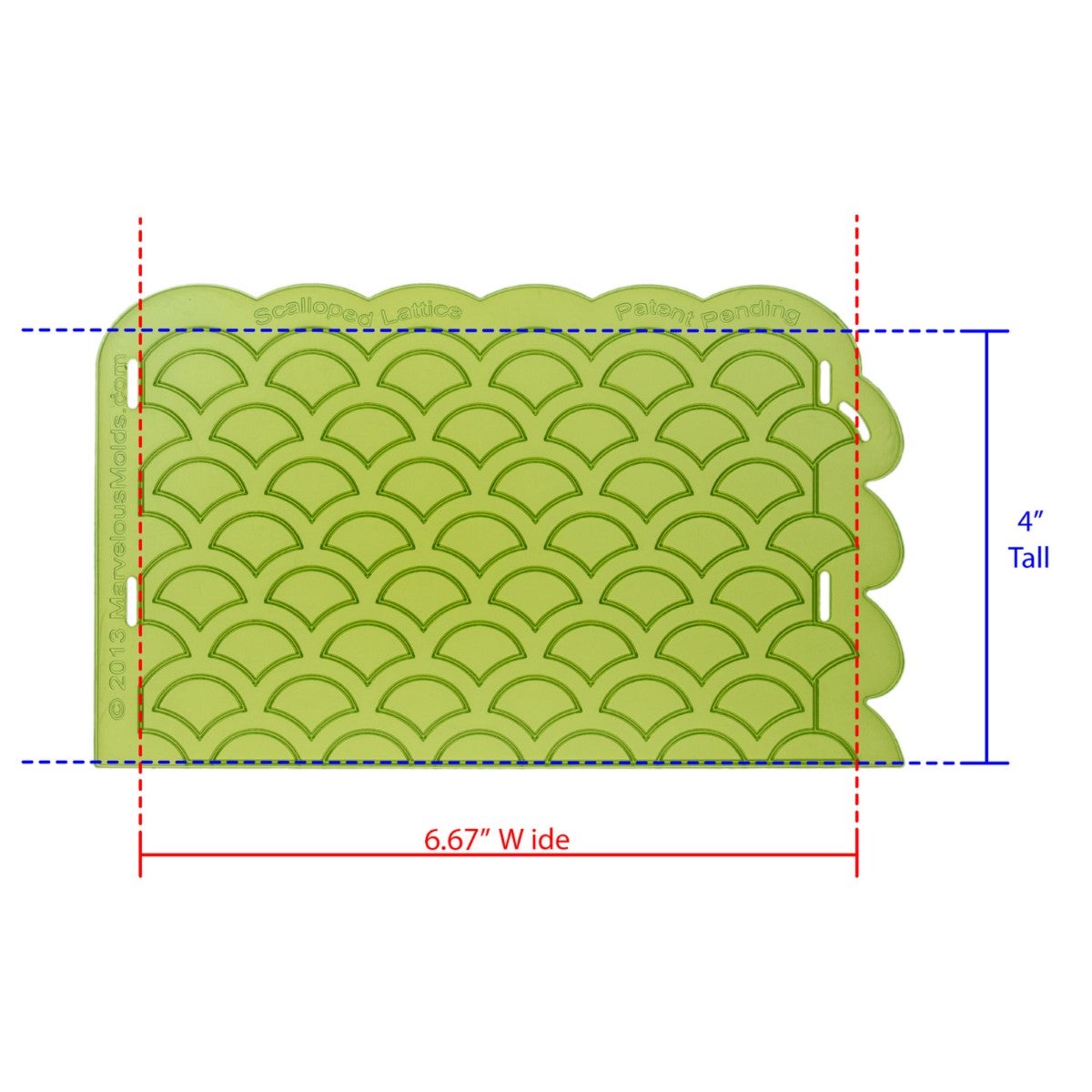 Marvelous Molds Silicone Mal - Scalloped Lattice Silicone Onlay®
