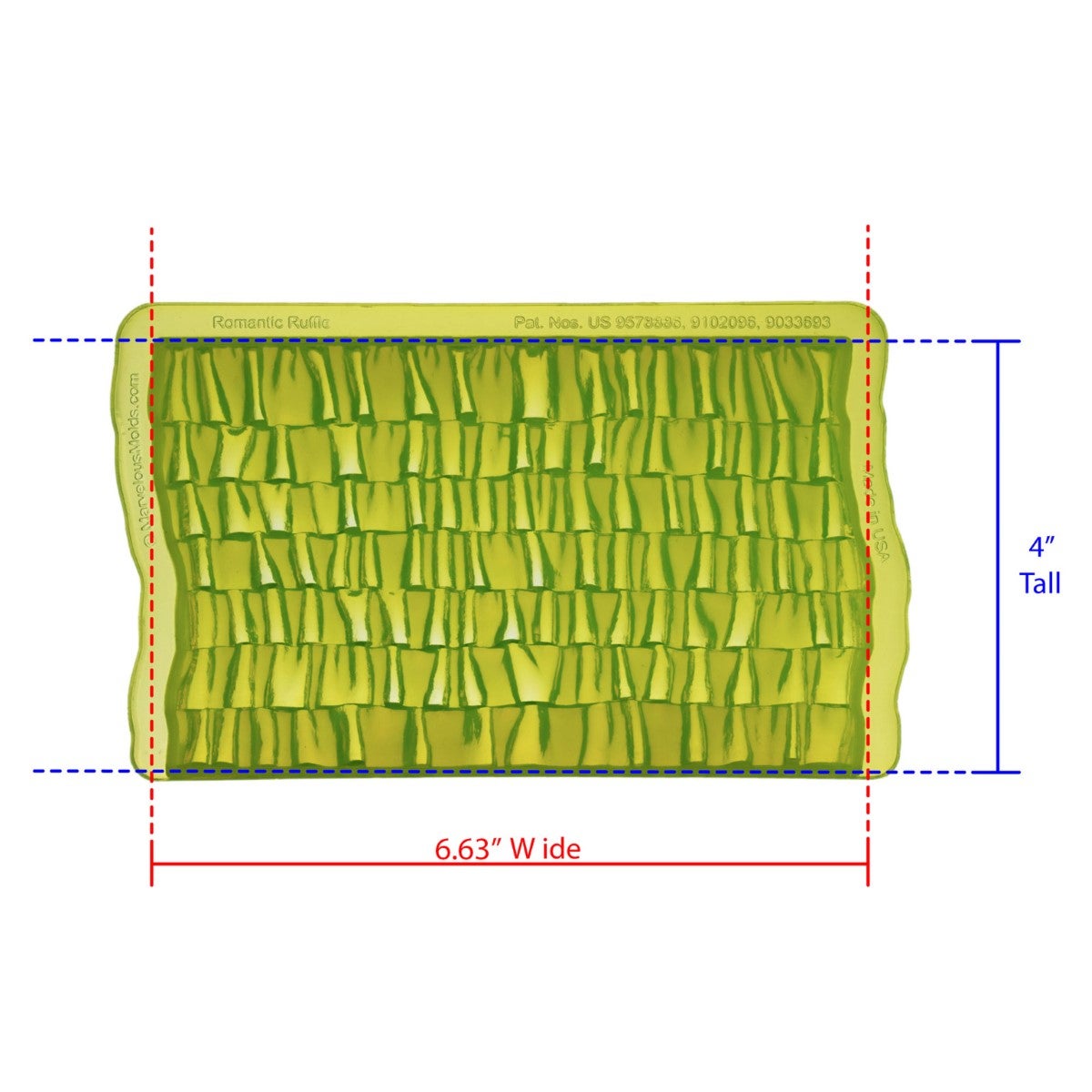 Marvelous Molds Silicone Mal - Romantic Ruffle Simpress