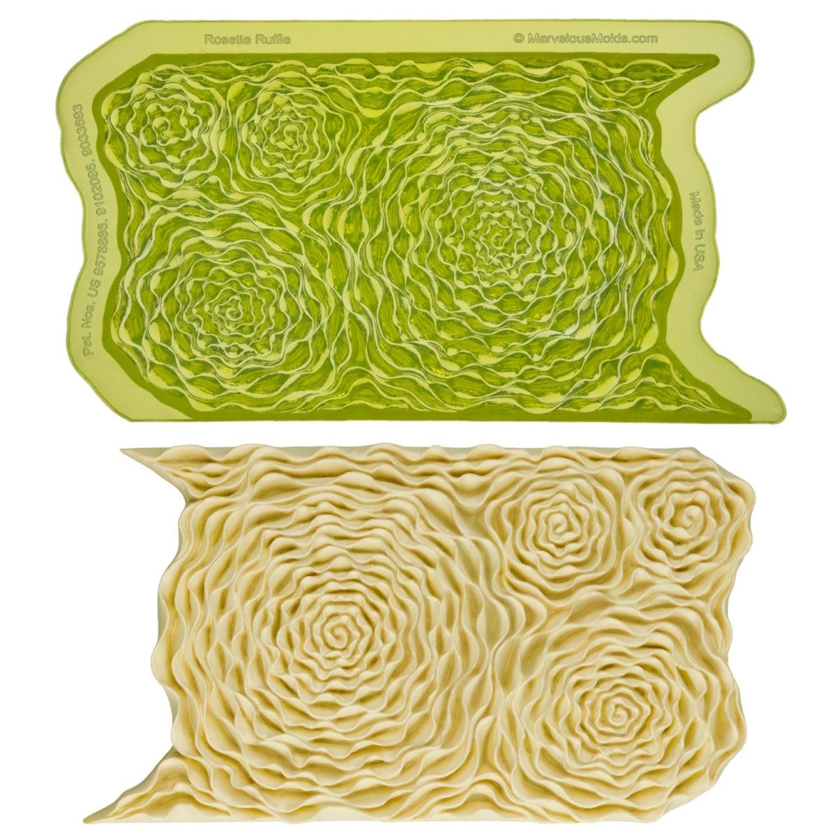 Marvelous Molds Silicone Mal - Rosette Ruffle Simpress