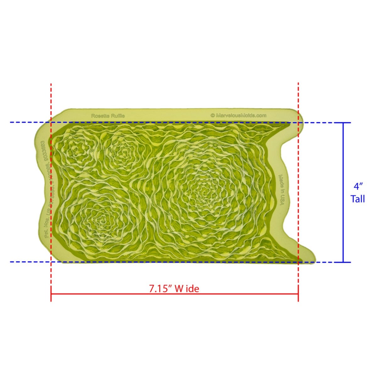 Marvelous Molds Silicone Mal - Rosette Ruffle Simpress