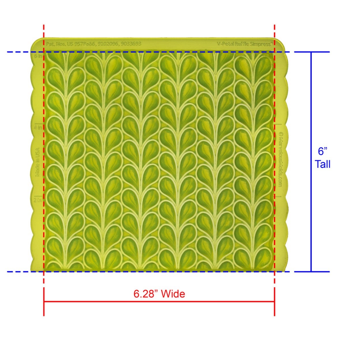 Marvelous Molds Silicone Mal - V-Petal Ruffle