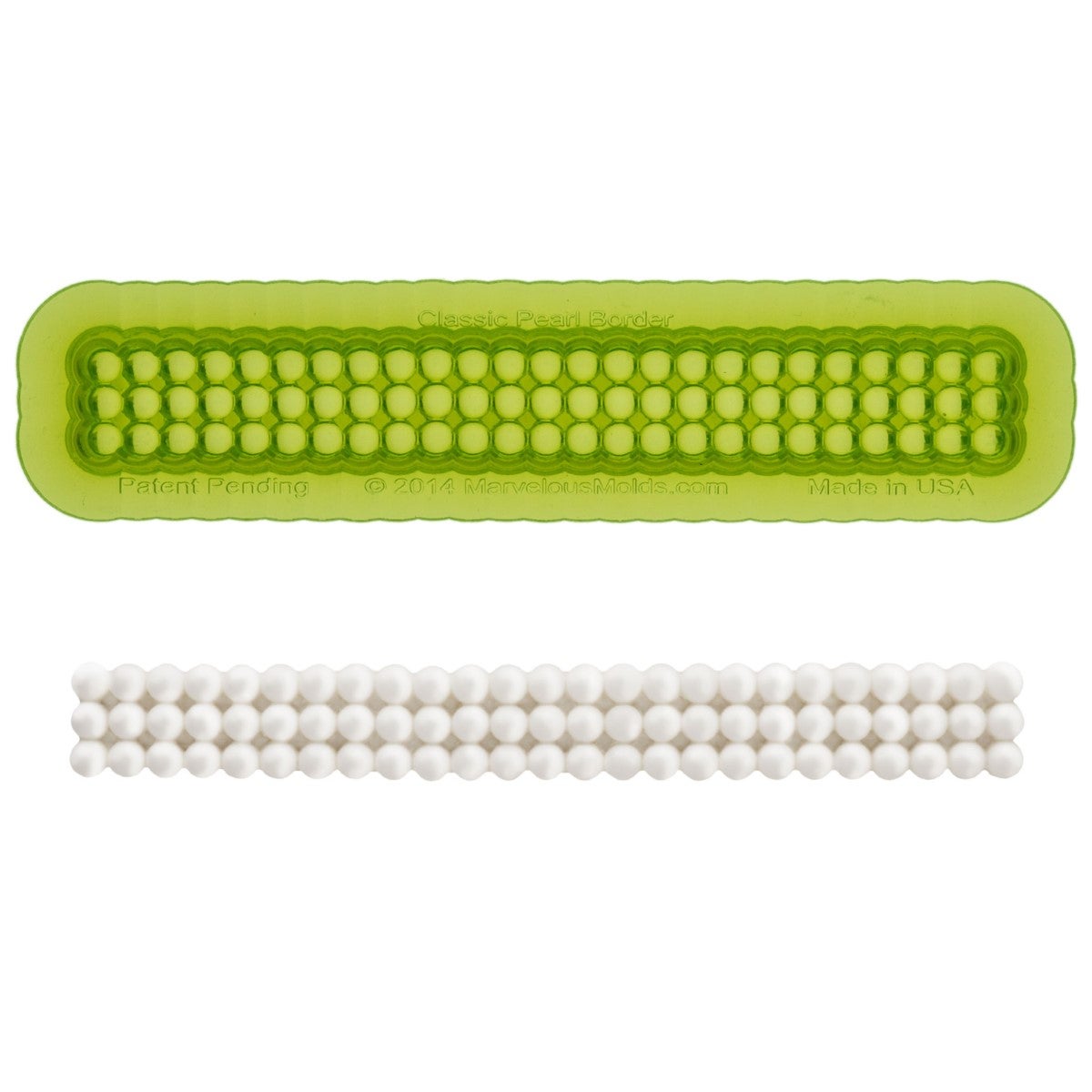 Marvelous Molds Silicone Mal - Classic Pearl Border Mold