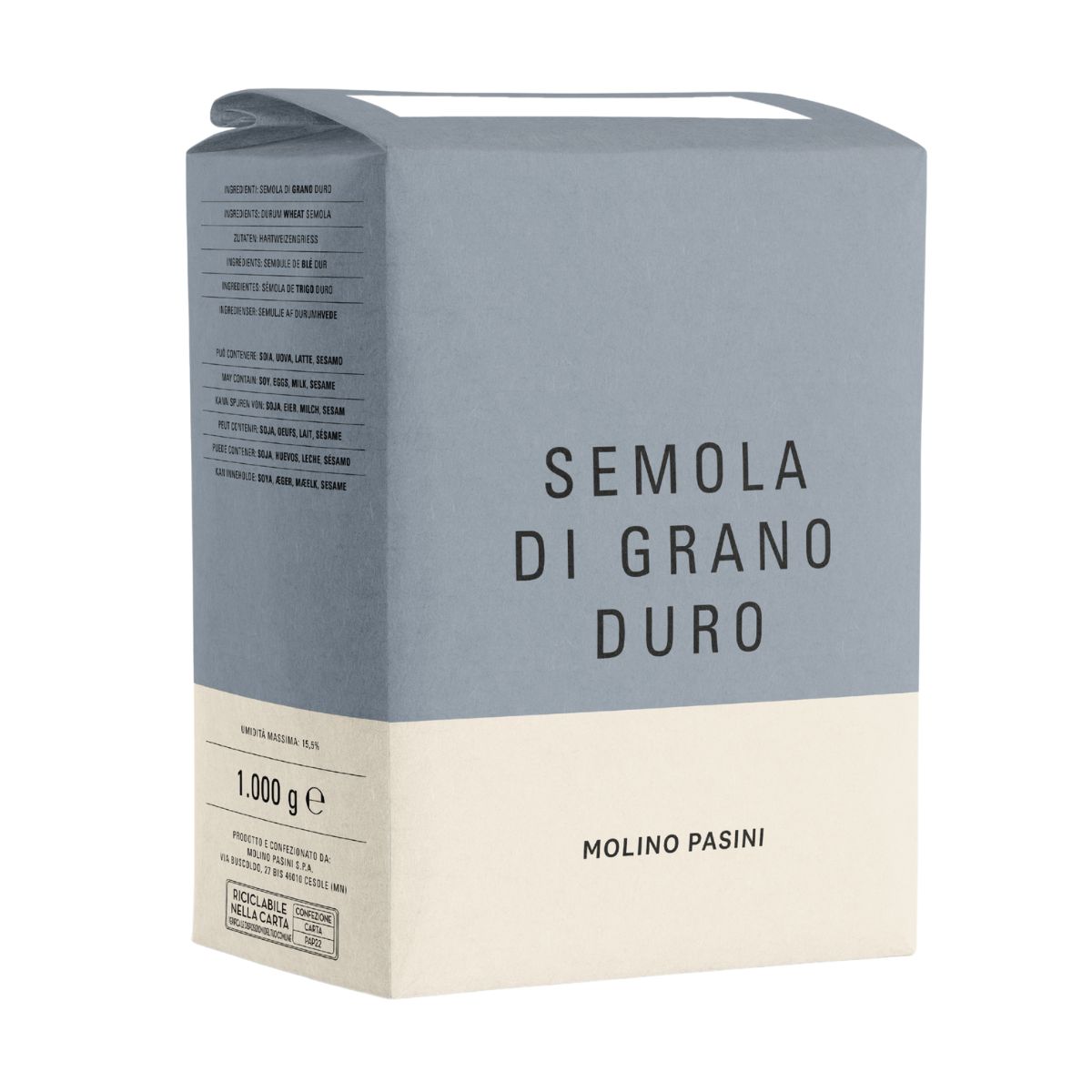 Molino Pasini Griesmeel van Harde Tarwe (Durum) 1 kg