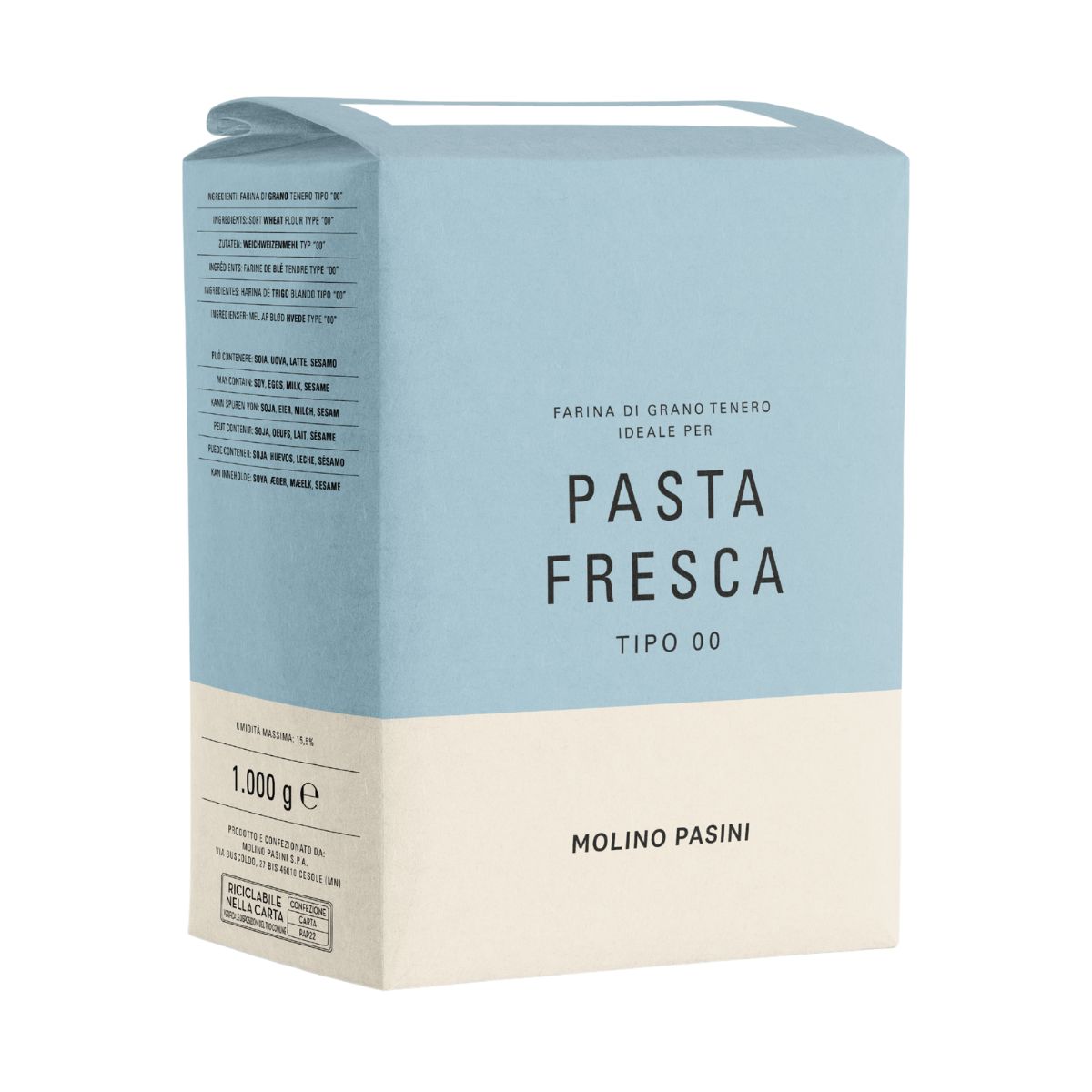 Molino Pasini Verse Pasta 100% Tarwebloem Type 00 1 kg