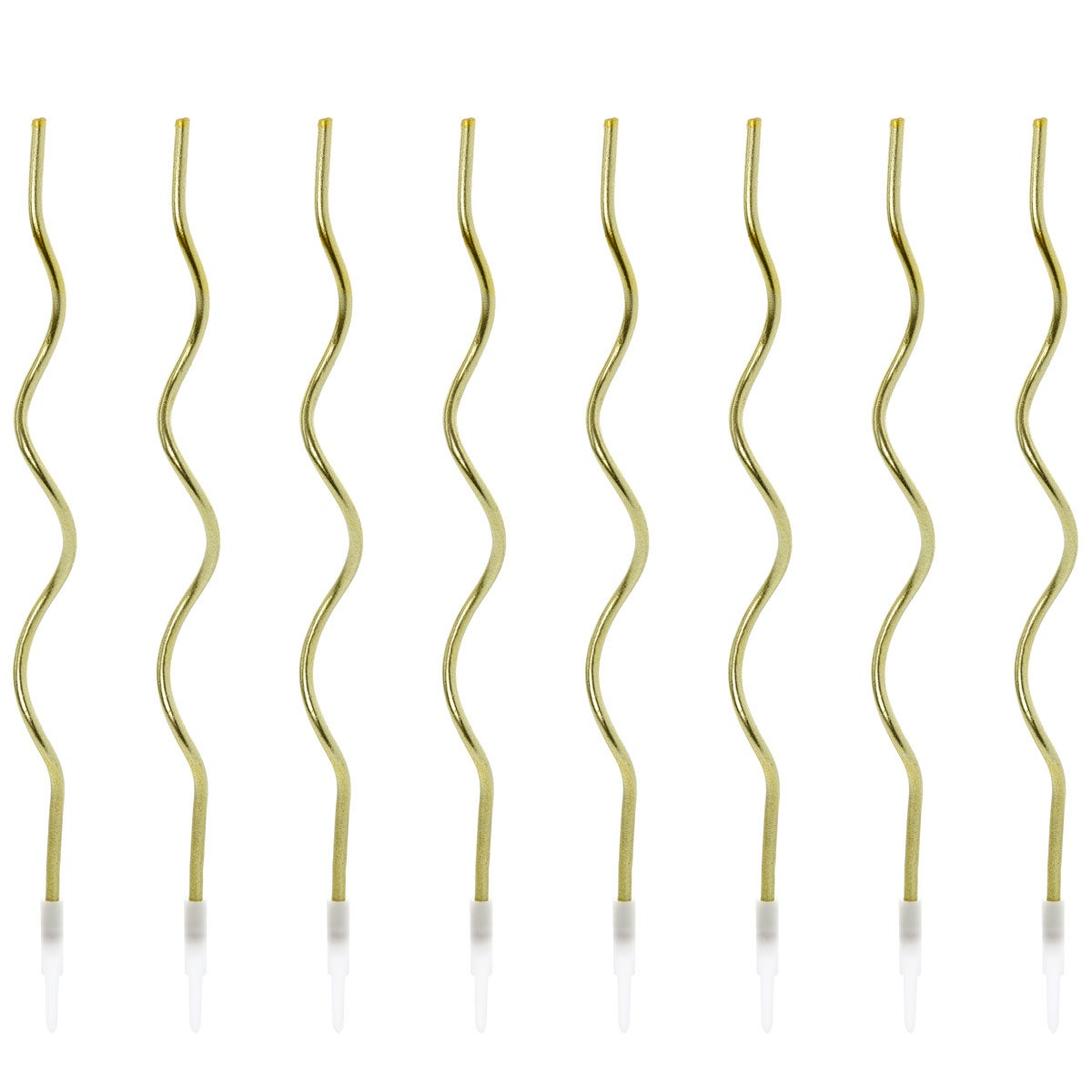 PartyDeco Verjaardagskaarsjes - Curl Gold pk/8