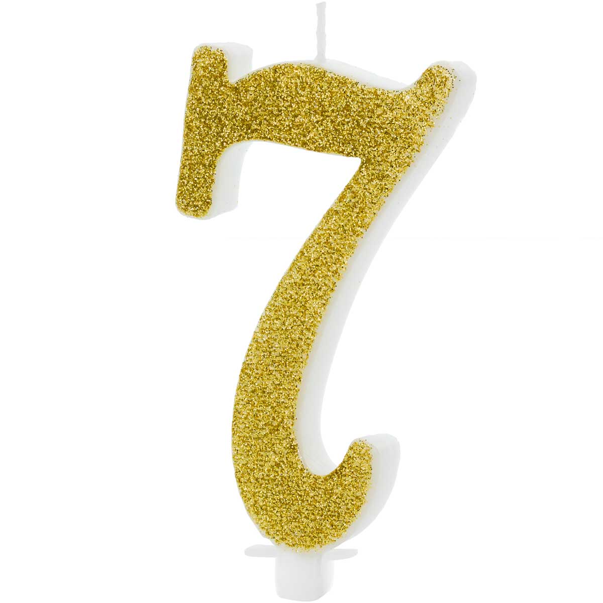 PartyDeco Verjaardagskaars Nummer 7 - Modern Goud