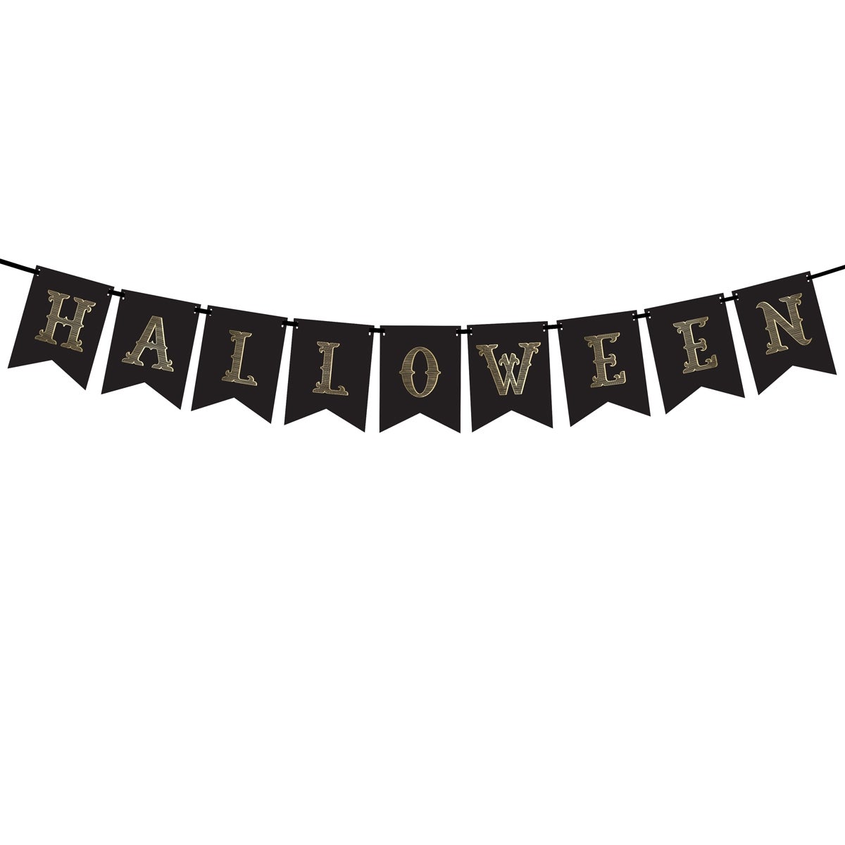 PartyDeco Banner - Halloween Zwart