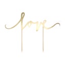 PartyDeco Cake Topper Love - Goud