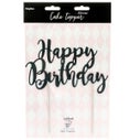 PartyDeco Cake Topper Happy Birthday - Zwart