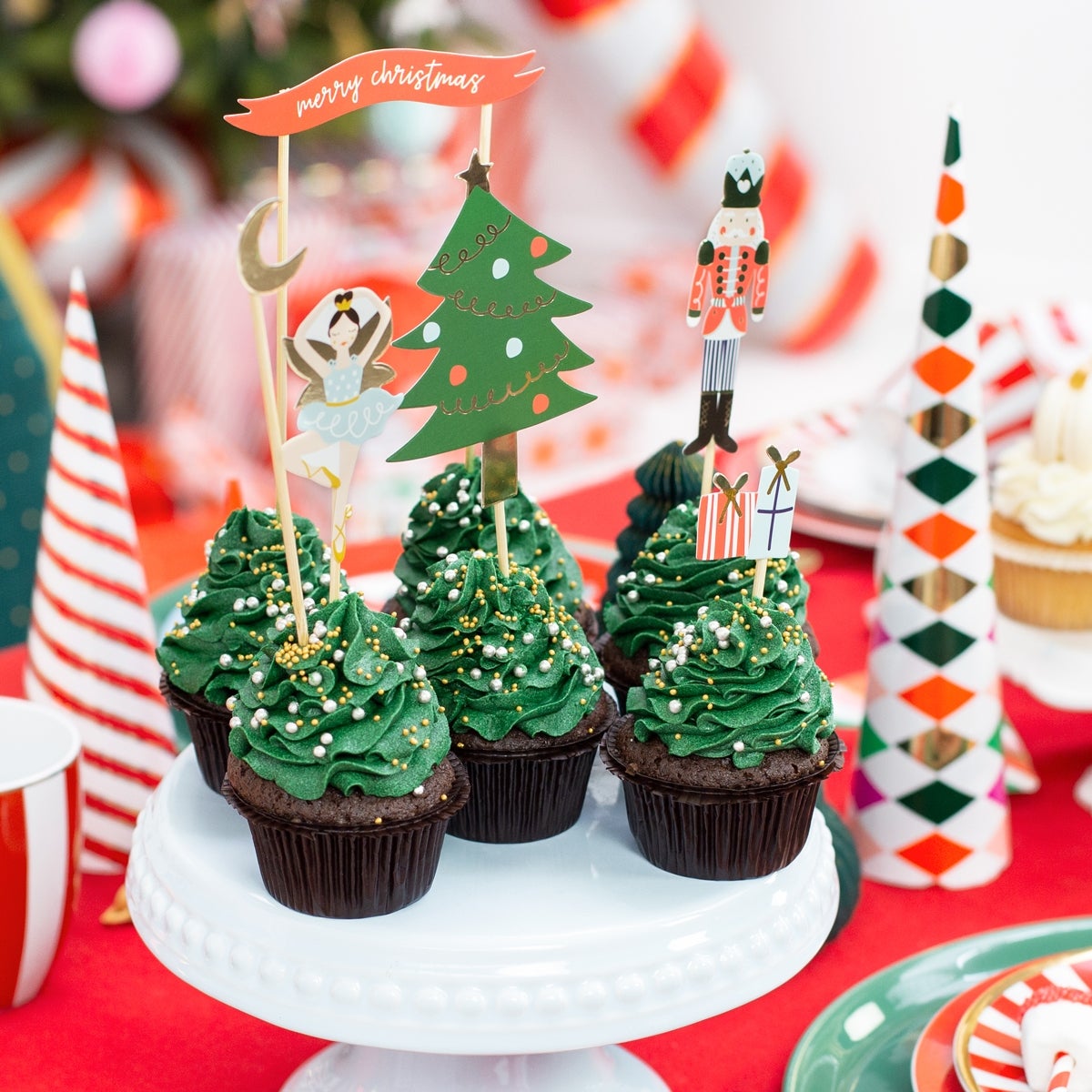 PartyDeco Taarttoppers Notenkraker pk/6