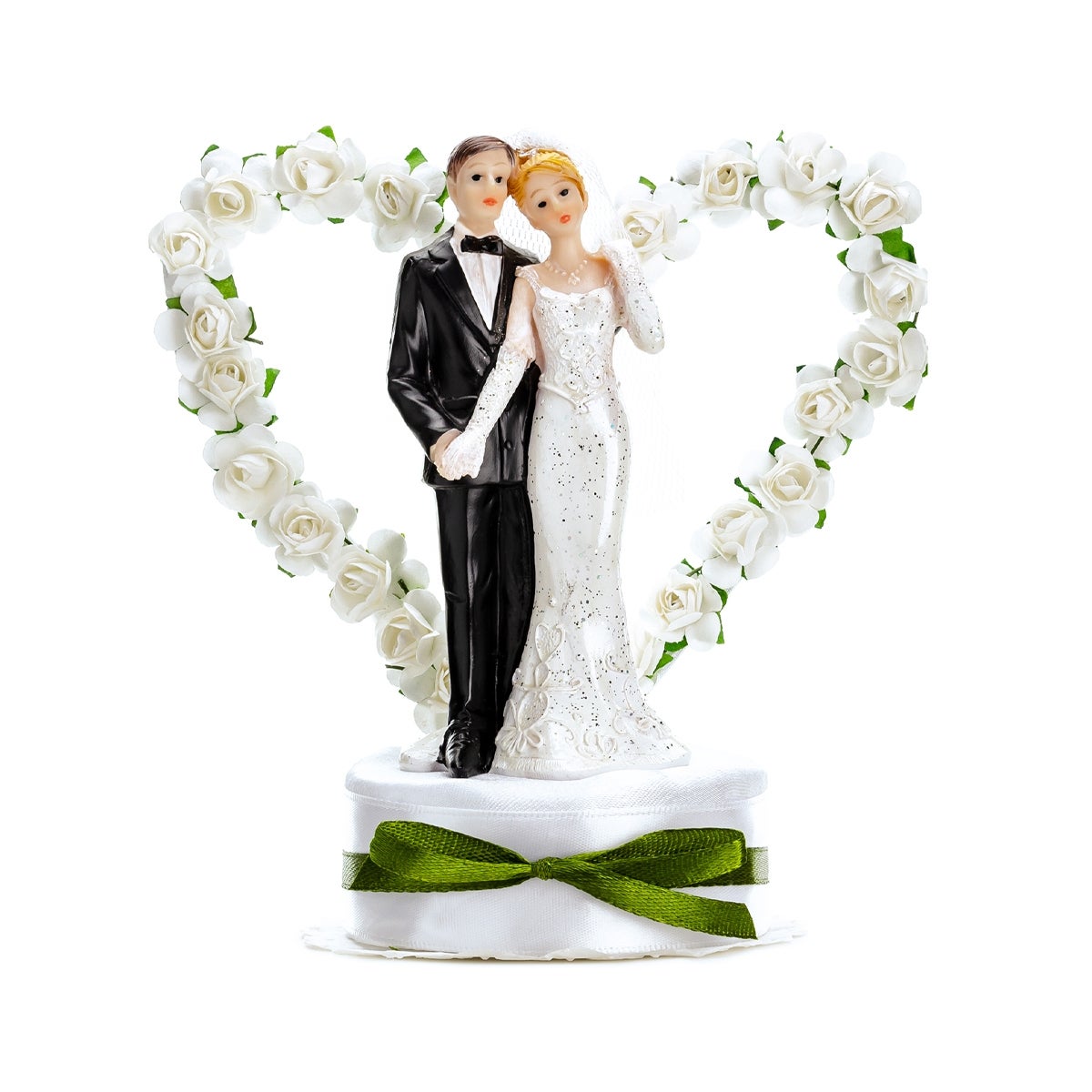 PartyDeco Cake Topper Pas Gehuwden Wit