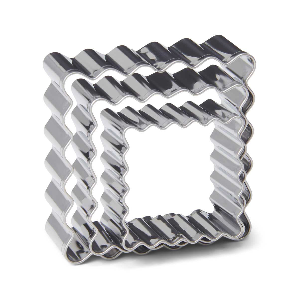 Patisse Set Uitsteekvormen RVS Vierkant Set/3