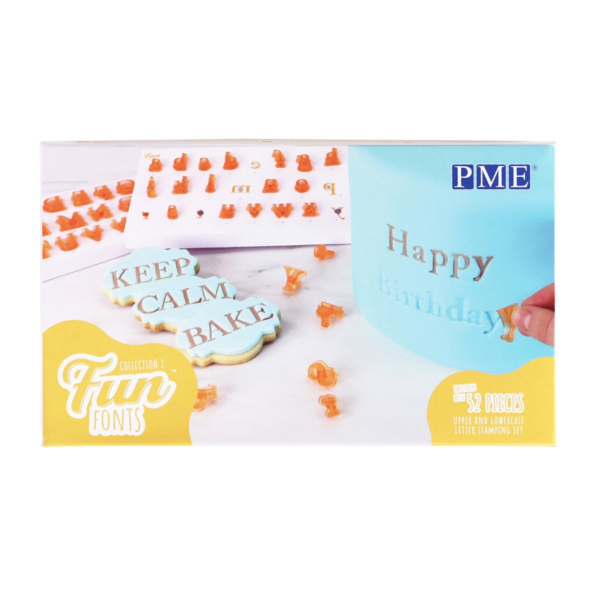 PME Tekst Stempels 'Fun Fonts' Alfabet - Collectie 2