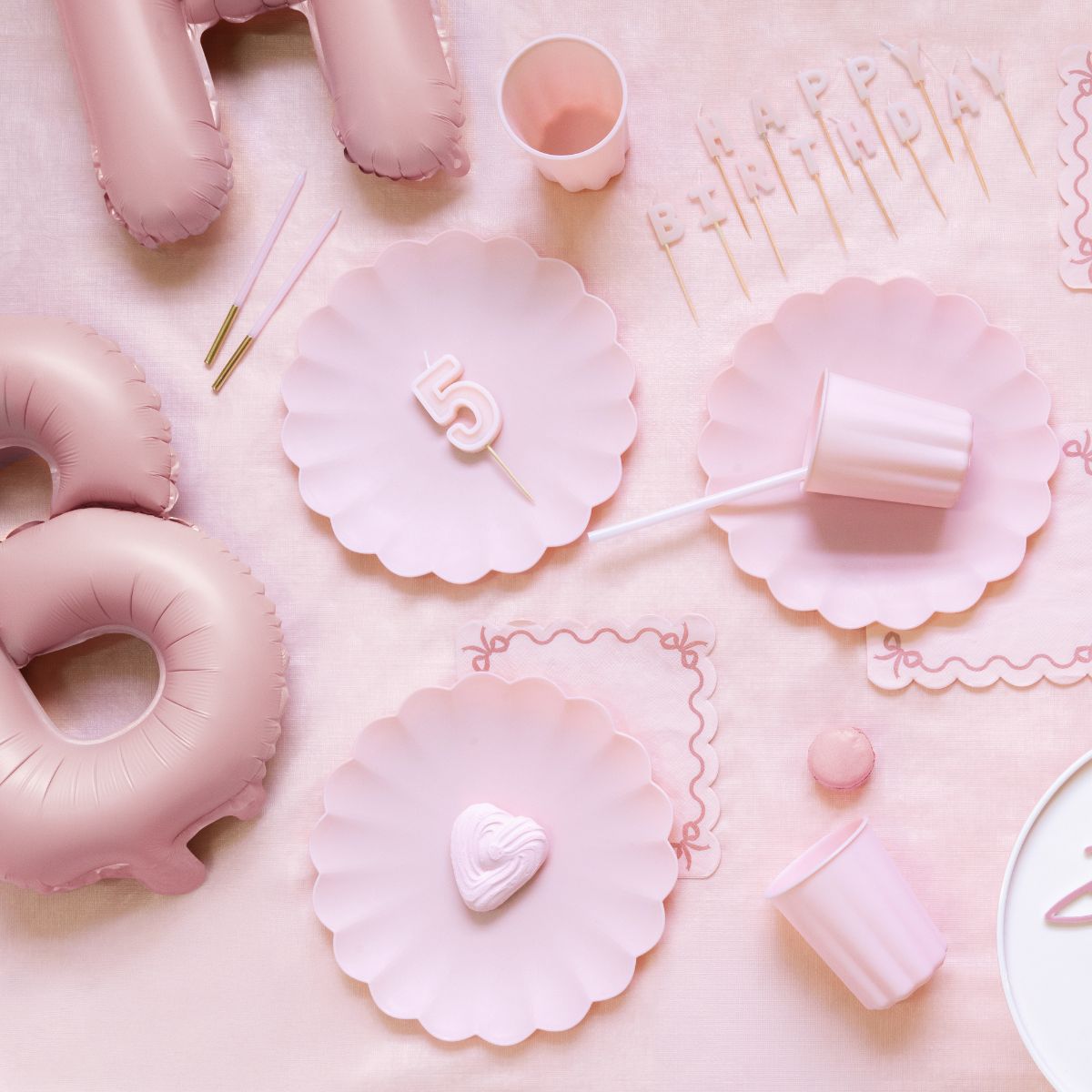 PartyDeco Kaarsen Roze/Goud 12/pcs