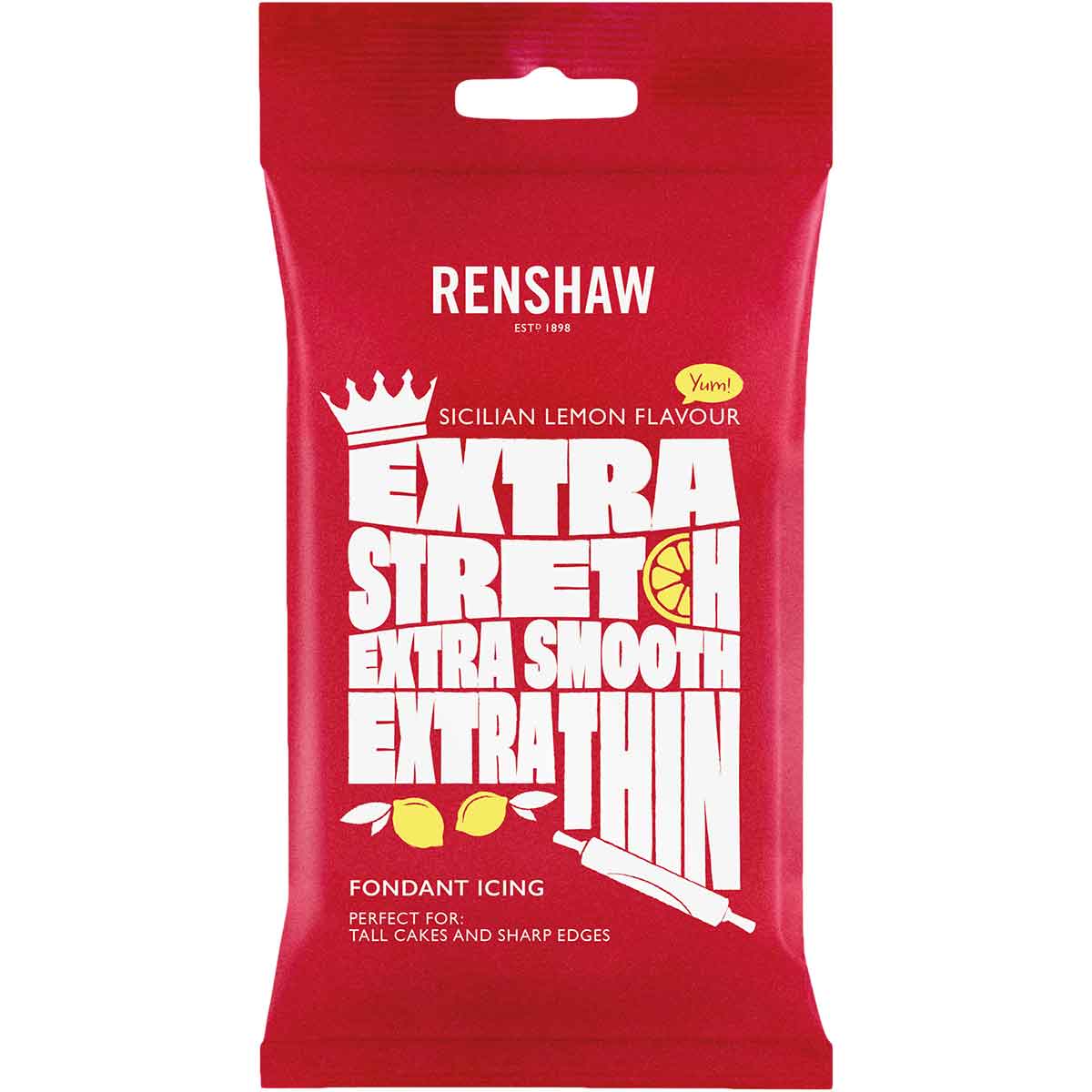 Renshaw Fondant Extra 1kg Wit met Siciliaanse Citroensmaak